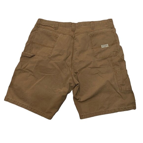 Wrangler Men's Khaki Canvas Shorts Carpenter Size 42 - Picture 2 of 8